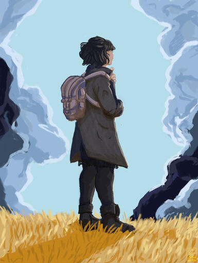 Saw You All Alone Against the Sky