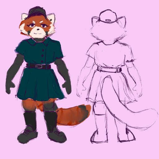 Character Design: Baseball Red Panda