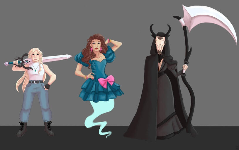 Character Design: Adelaide, Dana and Cordelia